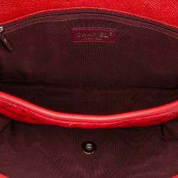 Chanel Red Medium Caviar French Riviera Flap Bag