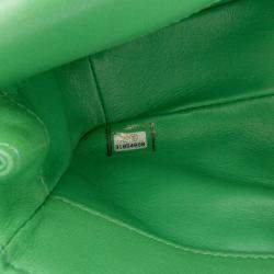 Chanel Green Small Quilted Lambskin Chain Is More Flap Bag