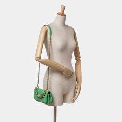 Chanel Green Small Quilted Lambskin Chain Is More Flap Bag