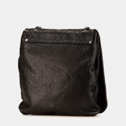 Chanel Black Large Calfskin Diamond Stitch Crossbody Bag