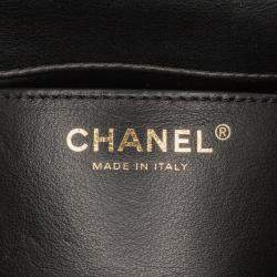 Pre Owned Chanel Black Mini Square Classic Patent Single Flap Bag