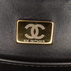 Pre Owned Chanel Black Mini Square Classic Patent Single Flap Bag