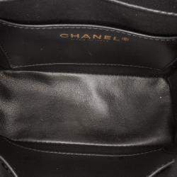 Pre Owned Chanel Black Mini Square Classic Patent Single Flap Bag