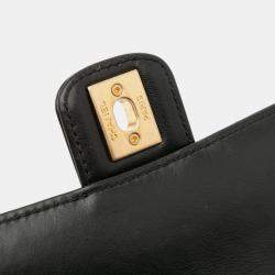 Pre Owned Chanel Black Mini Square Classic Patent Single Flap Bag