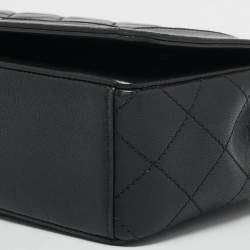 Pre Owned Chanel Black Quilted Leather Mademoiselle Vintage Flap Bag