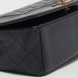 Pre Owned Chanel Black Quilted Leather Mademoiselle Vintage Flap Bag