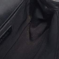 Pre Owned Chanel Black Quilted Leather Small Boy Flap Bag
