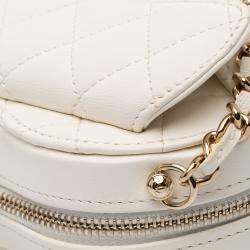 Chanel White Mini Lambskin CC in Love Heart Crossbody Bag