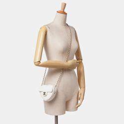 Chanel White Mini Lambskin CC in Love Heart Crossbody Bag