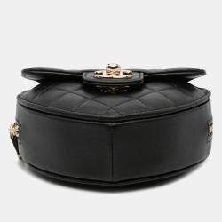 Chanel Black Lambskin Mini CC in Love Heart Crossbody Bag