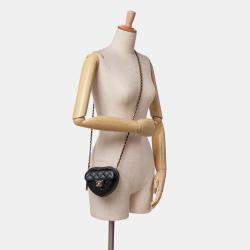 Chanel Black Lambskin Mini CC in Love Heart Crossbody Bag