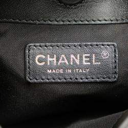 Chanel Black Quilted Calfskin Chain Flat Shoulder Bag