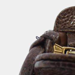 Chanel Brown Leather CC Logo Shoulder Bag