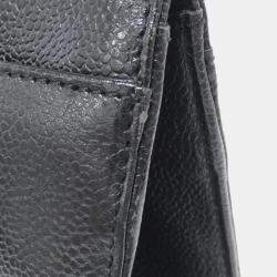 Pre Owned Chanel Black Caviar Leather Handbag