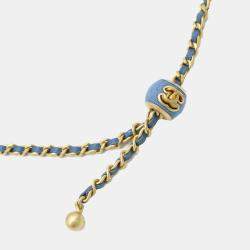Chanel Denim Blue Matelasse Small Vanity Coco Ball Chain Shoulder Bag 