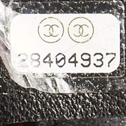 Pre Owned Chanel Black Quilted Leather Chain Infinity Belt Bag