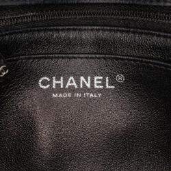 Pre Owned Chanel Black Patent Leather Mini Square Classic Single Flap Shoulder Bag