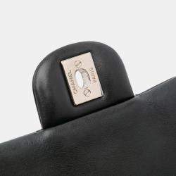 Pre Owned Chanel Black Patent Leather Mini Square Classic Single Flap Shoulder Bag