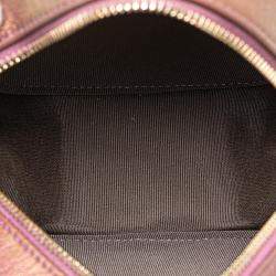 Chanel Purple Iridescent Lambskin Round Clutch with Chain Bag