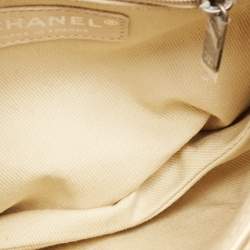 Pre Owned Chanel Yellow Chevron Leather Small Bubble CC Flap Bag