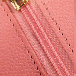 Chanel Pink Caviar Leather Classic Wallet On Chain