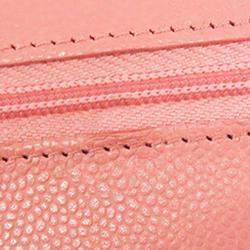 Chanel Pink Caviar Leather Classic Wallet On Chain