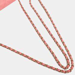 Chanel Pink Caviar Leather Classic Wallet On Chain