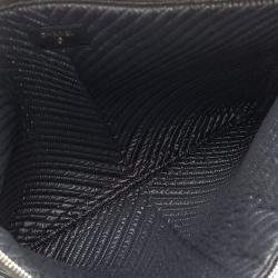 Pre Owned Chanel Black Leather Chevron Boy Large Clutch Bag