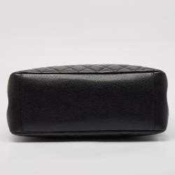 Chanel Black Quilted Caviar Leather Grand Shopper Tote