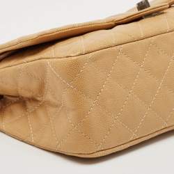 Chanel Beige Quilted Caviar Leather Classic 226 Reissue 2.55 Flap Bag