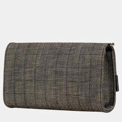 Pre Owned Chanel Grey Denim CC Choco Bar Chain Flap Shoulder Bag