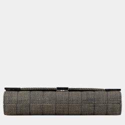 Pre Owned Chanel Grey Denim CC Choco Bar Chain Flap Shoulder Bag