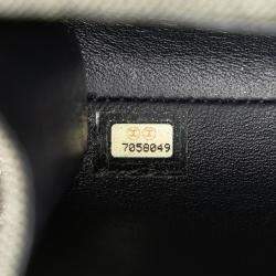 Pre Owned Chanel Grey Denim CC Choco Bar Chain Flap Shoulder Bag