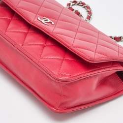 Chanel Rose Pink Quilted Leather Classic WOC Clutch Bag