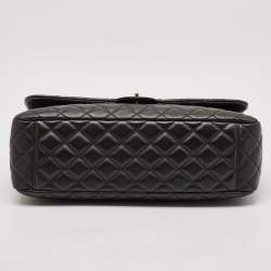 Chanel Black Quilted Leather Small XXL Travel Flap Bag