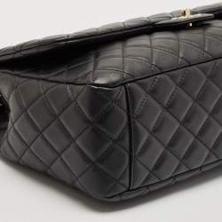 Chanel Black Quilted Leather Small XXL Travel Flap Bag