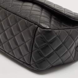 Chanel Black Quilted Leather Small XXL Travel Flap Bag