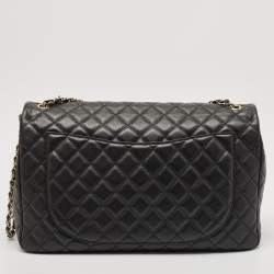 Chanel Black Quilted Leather Small XXL Travel Flap Bag