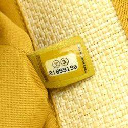 Chanel Yellow Straw Deauville Shoulder Bag