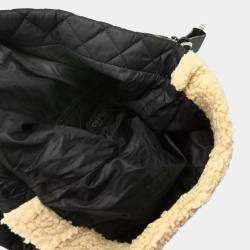 Chanel White Black Wool Nylon Backpack 