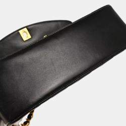 Chanel Black Lambskin Small Diana Shoulder Bag