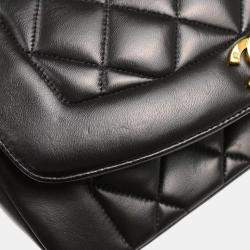 Chanel Black Lambskin Small Diana Shoulder Bag