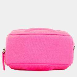 Chanel Pink Jersey 19 Round Clutch on Chain Bag