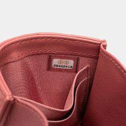 Pre Owned Chanel Pink Mini Chevron Lambskin Trendy CC Chain Wallet Bag