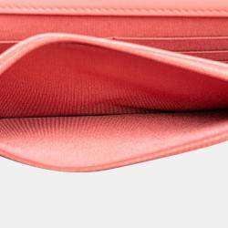 Chanel Pink CC Caviar Camellia Wallet On Chain 