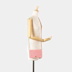 Chanel Pink CC Caviar Camellia Wallet On Chain 