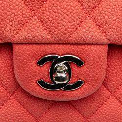 Chanel Pink Medium Classic Caviar Double Flap Bag