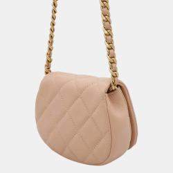 Chanel Pink Lambskin Mini Chain Shoulder Bag