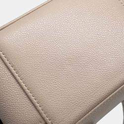 Chanel Beige Caviar Leather Matelasse Chain Vanity Bag 