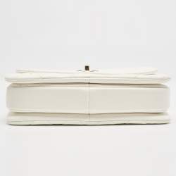 Chanel White Quilted Leather Small Trendy CC Top Handle Bag